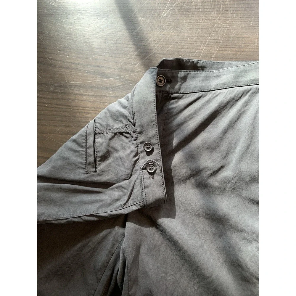 Banana‎ Republic Cargo Pants Women's Size 12 Black Lyocell Zip Buttons Goth Emo